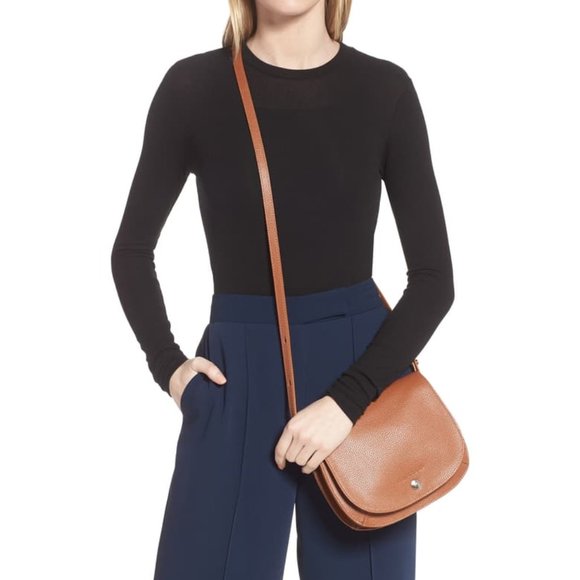 NWT LONGCHAMP Le Foulonne Small Leather Crossbody NAVY BLUE Authentic! - Picture 15 of 15